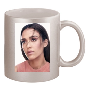 Jessica Alba 11oz Metallic Silver Mug