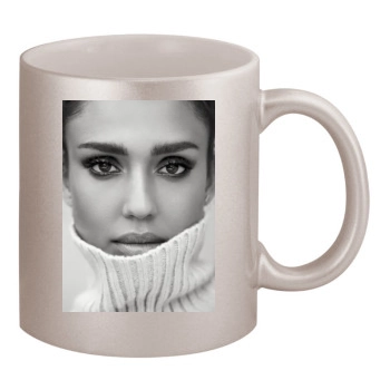 Jessica Alba 11oz Metallic Silver Mug