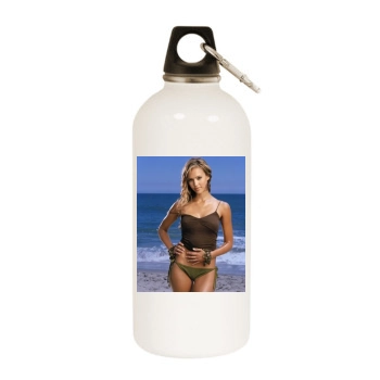 Jessica Alba White Water Bottle With Carabiner