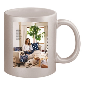 Jessica Alba 11oz Metallic Silver Mug