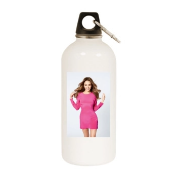 Jessica Alba White Water Bottle With Carabiner