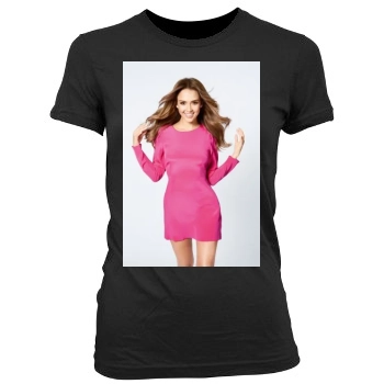 Jessica Alba Women's Junior Cut Crewneck T-Shirt