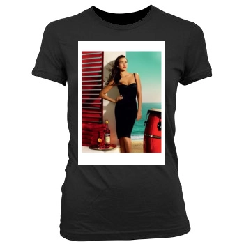 Jessica Alba Women's Junior Cut Crewneck T-Shirt