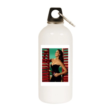 Jessica Alba White Water Bottle With Carabiner