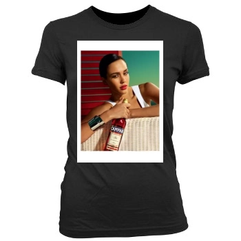 Jessica Alba Women's Junior Cut Crewneck T-Shirt