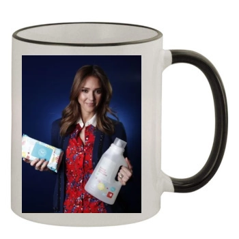 Jessica Alba 11oz Colored Rim & Handle Mug