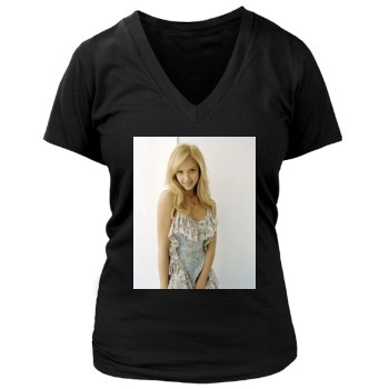 Jessica Alba Women's Deep V-Neck TShirt