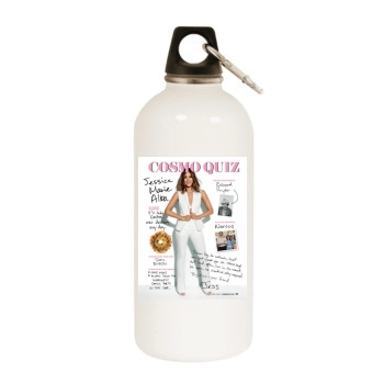 Jessica Alba White Water Bottle With Carabiner