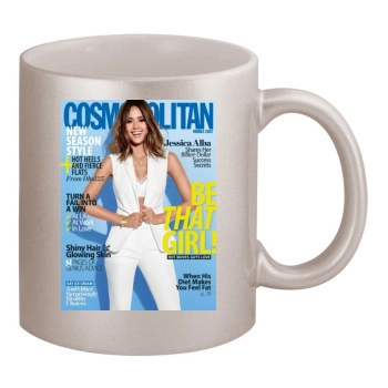 Jessica Alba 11oz Metallic Silver Mug