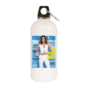 Jessica Alba White Water Bottle With Carabiner