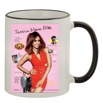 Jessica Alba 11oz Colored Rim & Handle Mug