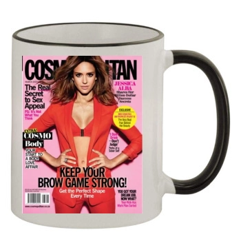 Jessica Alba 11oz Colored Rim & Handle Mug