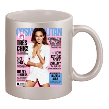 Jessica Alba 11oz Metallic Silver Mug