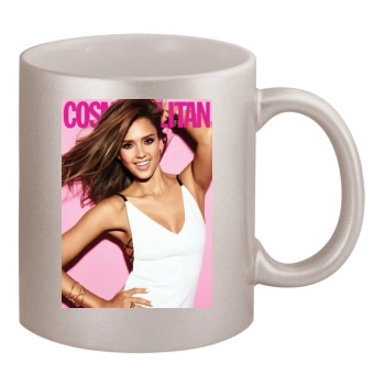 Jessica Alba 11oz Metallic Silver Mug