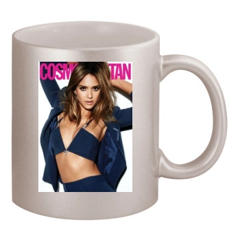 Jessica Alba 11oz Metallic Silver Mug