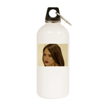 Jessica Alba White Water Bottle With Carabiner