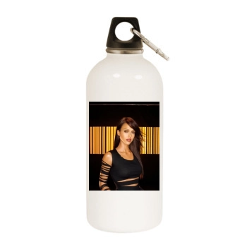 Jessica Alba White Water Bottle With Carabiner