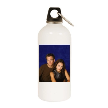 Jessica Alba White Water Bottle With Carabiner