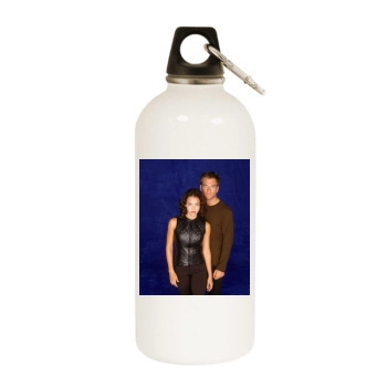 Jessica Alba White Water Bottle With Carabiner