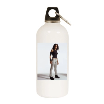 Jessica Alba White Water Bottle With Carabiner