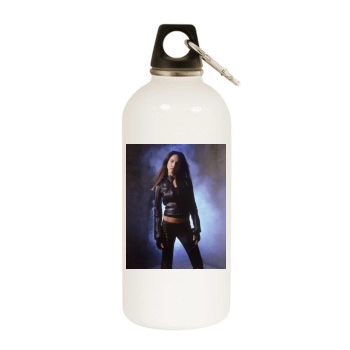 Jessica Alba White Water Bottle With Carabiner