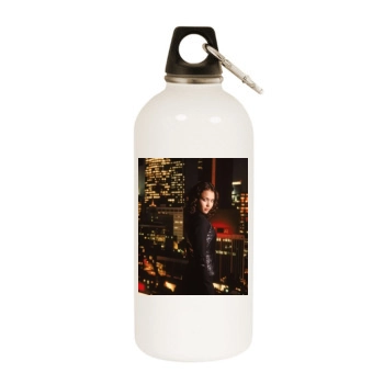 Jessica Alba White Water Bottle With Carabiner