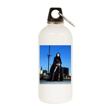 Jessica Alba White Water Bottle With Carabiner