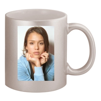 Jessica Alba 11oz Metallic Silver Mug