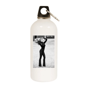 Jessica Alba White Water Bottle With Carabiner