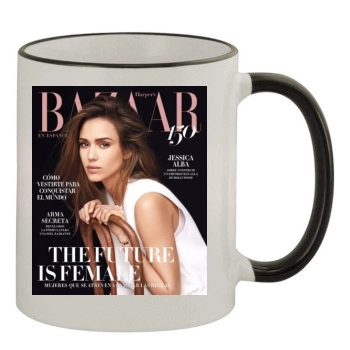 Jessica Alba 11oz Colored Rim & Handle Mug