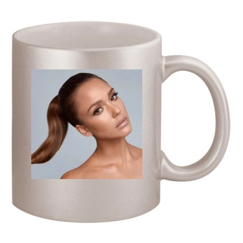 Jessica Alba 11oz Metallic Silver Mug