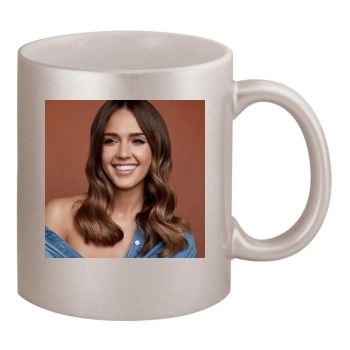 Jessica Alba 11oz Metallic Silver Mug