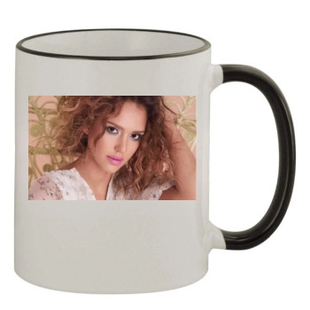 Jessica Alba 11oz Colored Rim & Handle Mug