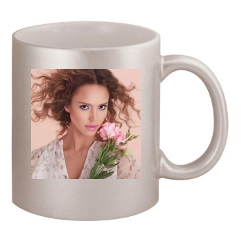 Jessica Alba 11oz Metallic Silver Mug