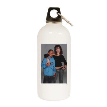 Jessica Alba White Water Bottle With Carabiner