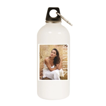 Jessica Alba White Water Bottle With Carabiner