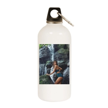 Jessica Alba White Water Bottle With Carabiner