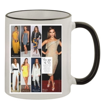 Jessica Alba 11oz Colored Rim & Handle Mug