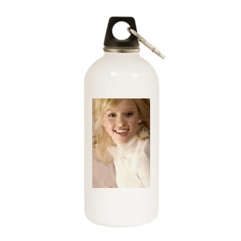 Jessica Alba White Water Bottle With Carabiner