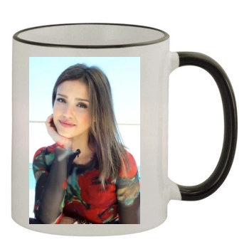 Jessica Alba 11oz Colored Rim & Handle Mug