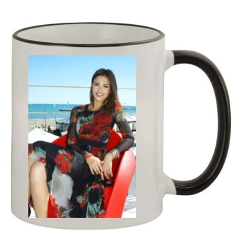 Jessica Alba 11oz Colored Rim & Handle Mug