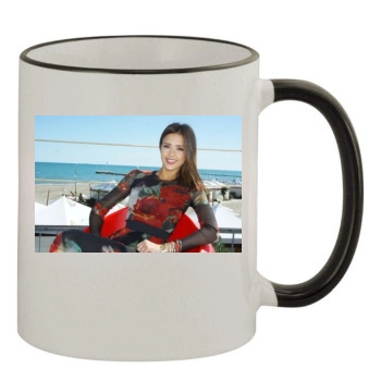 Jessica Alba 11oz Colored Rim & Handle Mug