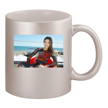 Jessica Alba 11oz Metallic Silver Mug