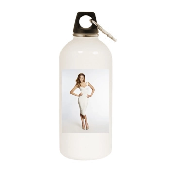 Jessica Alba White Water Bottle With Carabiner