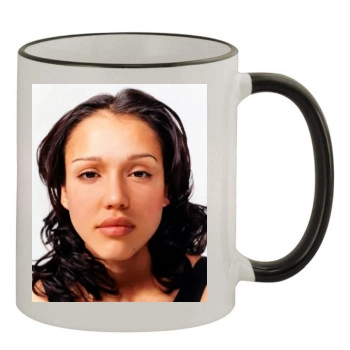 Jessica Alba 11oz Colored Rim & Handle Mug