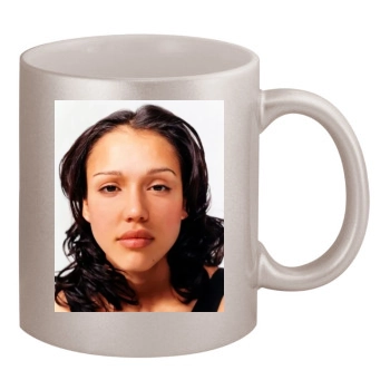 Jessica Alba 11oz Metallic Silver Mug