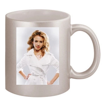 Jessica Alba 11oz Metallic Silver Mug