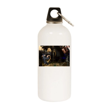 Jessica Alba White Water Bottle With Carabiner