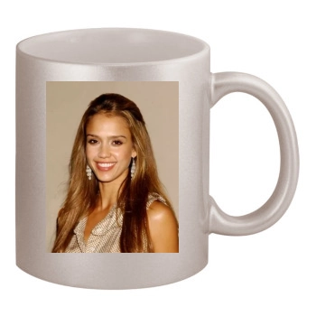 Jessica Alba 11oz Metallic Silver Mug