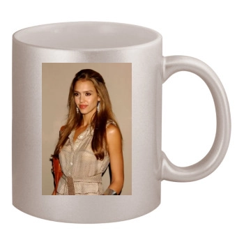 Jessica Alba 11oz Metallic Silver Mug